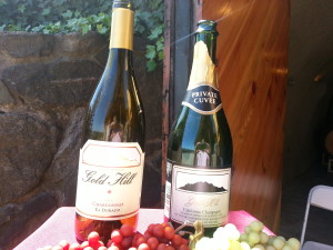 The bottles for the 2012 Reserve Chardonnay and the 2012 Barbera. Photo copyright 2014, David Locicero